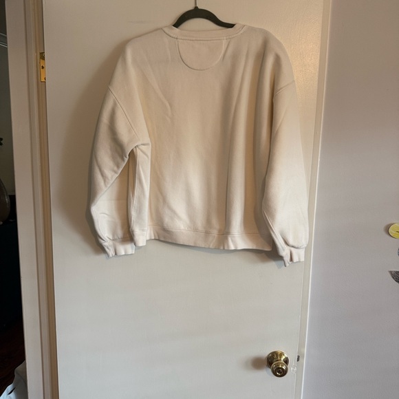 J. Crew Cream Sweatshirt with Button Details - Picture 5 of 7